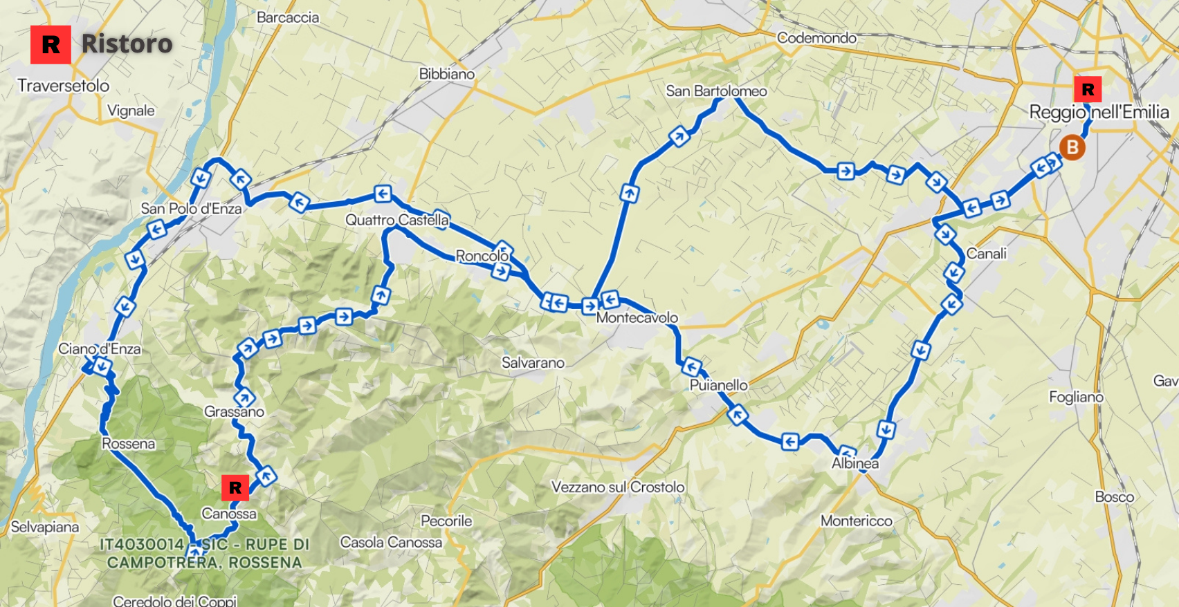 planimetria cicloturistica